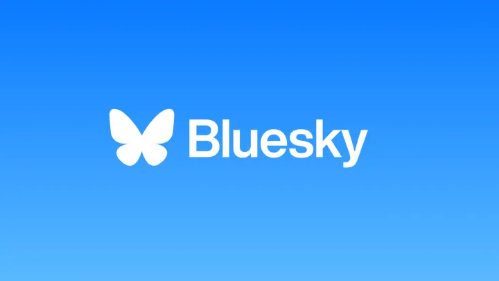 Bluesky logo with a butterfly